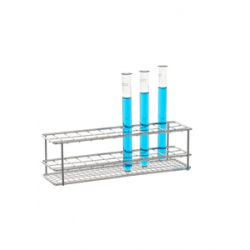 Porta provette acciaio inox lucidato dim.mm 250x70x70 posti 36 (3x12) Ø mm 16 - 10173